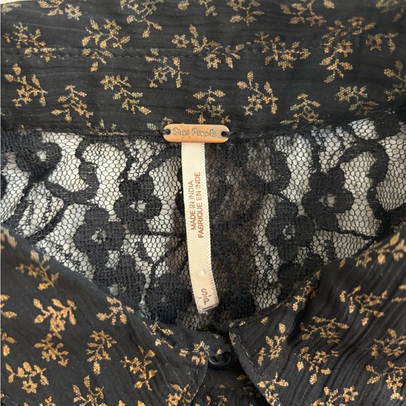 Free people brown floral top - Picture 4 of 4